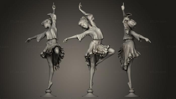 Статуэтки девушки (Танцовщица Агнии, STKGL_0050) 3D модель для ЧПУ станка